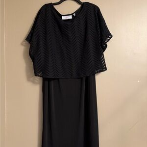 Black Chevron Overlay Dress Size 18/20